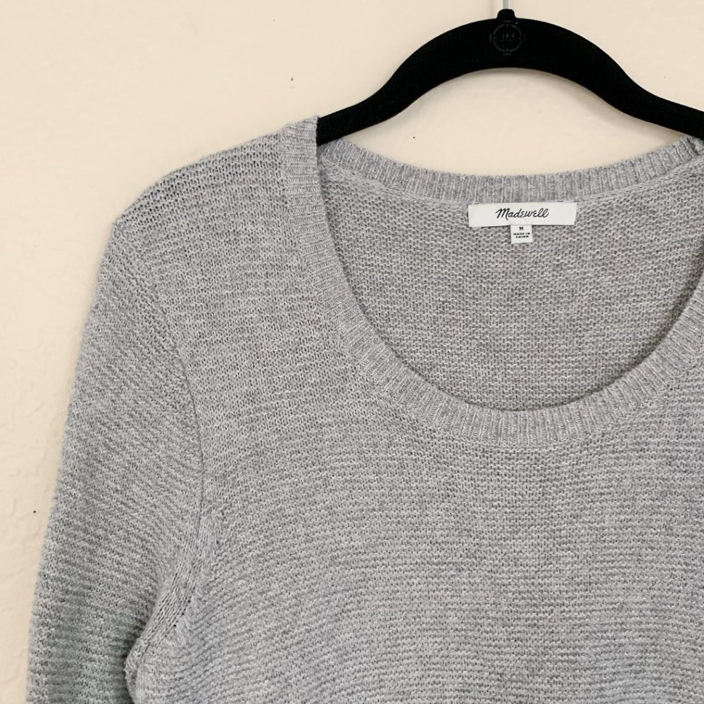 Madewell | Light Gray Riverside Textured Sweater - Size M - Picture 3 of 8